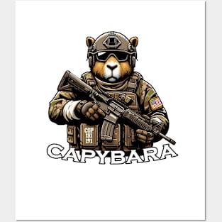 tactical capybara Posters and Art